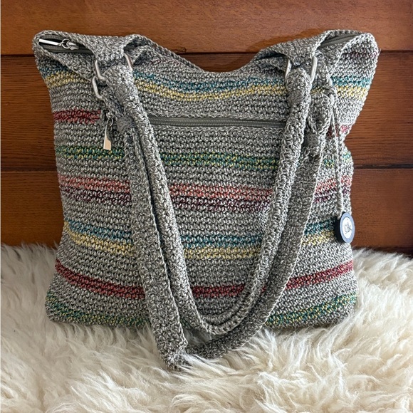 The Sak Green Crochet Knit Shoulder Bag - Picture 1 of 7